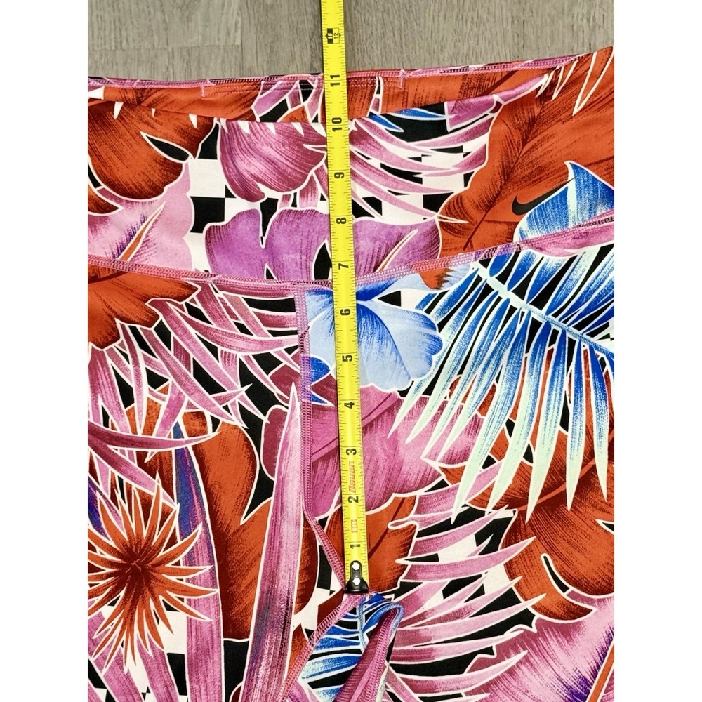 Nike Dri-FIT Icon Clash One Floral Hi-Rise Boho Leggings Size L Capri Comfort - Picture 4 of 11